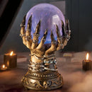 DarkAura - Gotisk krystalkuglelampe med skelet-hånd og