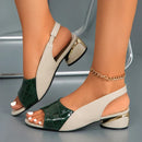 Sophia - Peep-toe sandaler med lav blokhæl