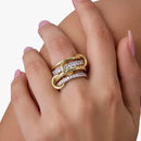 Nora – Stabelbar ring med tofarvet finish