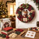 Yulestitch - 3D Julekrans DIY Kit i Stof