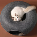 Donut-katteseng med tunnel i dobbeltlag