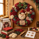 Yulestitch - 3D Julekrans DIY Kit i Stof