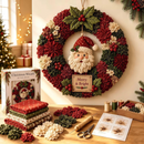 Yulestitch - 3D Julekrans DIY Kit i Stof