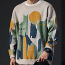Liam sweatshirt med katteprint