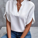 Lorelai - Dame kortærmet bluse med V-hals