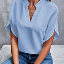 Lorelai - Dame kortærmet bluse med V-hals
