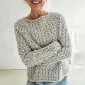 Sophia - Sweater med rund hals, lange ærmer og flatterende