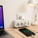 Plugnova - Stikdåse med 3 stik, USB og Type-C porte