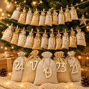 PouchNest - Adventskalender med 24 nummererede stofposer