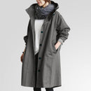 Solenne trenchcoat med hætte
