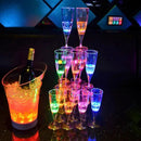 LED-vinglassæt med 6 oplyste festglas