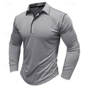 Elegant langærmet poloshirt fra Stuart med flapkrave og