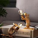 GlowNest – Bordlampe i form af en mus i hvid – Legende