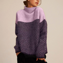 Emma sildebensmønstret rullekravetrøje