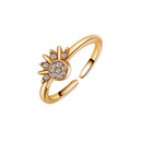 Jasmin - Justerbare parringe med sol og måne symbolik