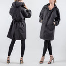 Solenne trenchcoat med hætte