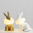 Dekorativ kaninlampe i Art Deco-stil til bordbelysning