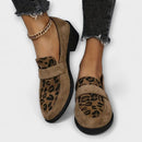 Mara - Klassiske slip-on loafers med leopardaccent