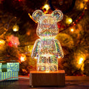 GlowBear - 3D LED bjørnelampe med 7 farver
