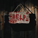 Spookora – Halloween Dørskilt med Uhyggeligt Græskar-, Kranie- og Heksedesign