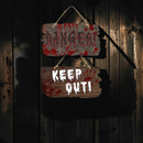 Spookora – Halloween Dørskilt med Uhyggeligt Græskar-, Kranie- og Heksedesign