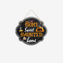 Spookora – Halloween Dørskilt med Uhyggeligt Græskar-, Kranie- og Heksedesign