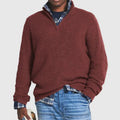 James klassisk sweater med kvart lynlås