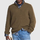 James klassisk sweater med kvart lynlås