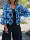 Ellie - Dame kortærmet cardigan med åben front