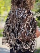 Olivia - Casual cardigan med V-hals og halv ærme