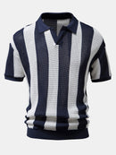 Delmar - Åndbar poloshirt med korte ærmer og V-hals