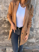 Lyra - Lang cardigan med revers