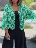 Ellie - Dame kortærmet cardigan med åben front