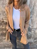 Lyra - Lang cardigan med revers