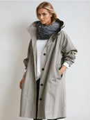 Solenne trenchcoat med hætte