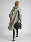 Solenne trenchcoat med hætte