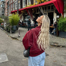 Chloe - Langærmet Oversize Jakke med Lynlås