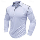 Elegant langærmet poloshirt fra Stuart med flapkrave og