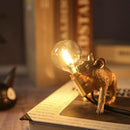 GlowNest – Bordlampe i form af en mus i hvid – Legende