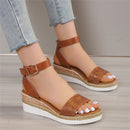Sophia - Sandaler med justerbar ankelrem og slangeprint