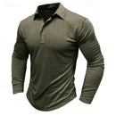 Elegant langærmet poloshirt fra Stuart med flapkrave og