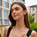 Selina - Tynde, chunky hoop-øreringe med poleret, moderne