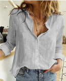 Skylar - Knap-op bluse med fugleprint og afslappet pasform