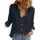 Skylar - Knap-op bluse med fugleprint og afslappet pasform