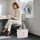 ToteNova - Quiltet Tote Taske med Polstret Laptoprum