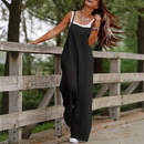 Laura – Ærmeløs Jumpsuit med Brede Ben og Oversized Pasform