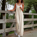 Laura – Ærmeløs Jumpsuit med Brede Ben og Oversized Pasform