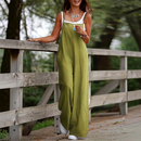 Laura – Ærmeløs Jumpsuit med Brede Ben og Oversized Pasform
