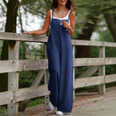 Laura – Ærmeløs Jumpsuit med Brede Ben og Oversized Pasform